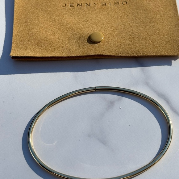 JENNY BIRD Gold Oval Ankle Bracelet Bangle - Picture 2 of 4